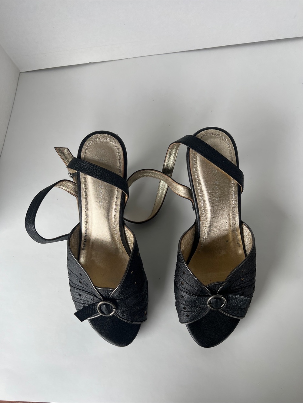 Miho Masui Italian leather peep toe heels - Picture 10 of 14